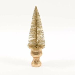 Albero 37 cm con base in resina oro *