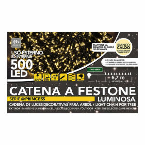 Catena 500 Led a Festone Bianco Caldo con 8 giochi di luce *