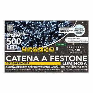 Catena 500 Led a Festone Bianco freddo con 8 giochi di luce *