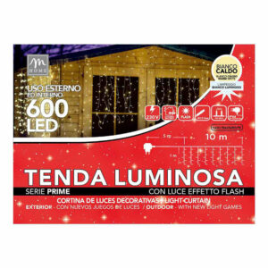 Tenda di Luci 600 LED Bianco Caldo effetto flash 10 metri *