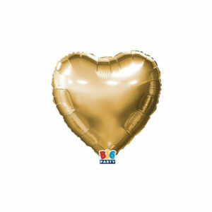 Palloncini Mylar Cuore 9” 25 cm Oro Metal 5 pezzi *