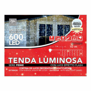 Tenda di Luci 600 LED Bianco Freddo effetto flash 10 metri *