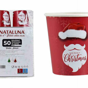 50 Bicchieri Natalizi in carta 75 ml *