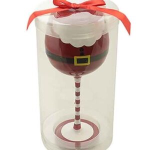 Calice 400 ml in vetro Vestito babbo natale *