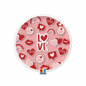 Piatti 18 cm Love Stickers 6 pezzi *