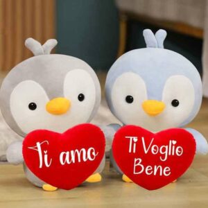 Peluche Pinguino 35 cm con cuore *