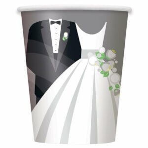 Bicchieri in Carta 270 ml Silver Wedding 8 pz