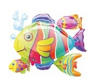 Palloncino Mylar Super Shape Pesci Tropicali 77x61cm