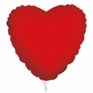 5 Palloncini Mylar a forma di Cuore Rosso 25 cm*