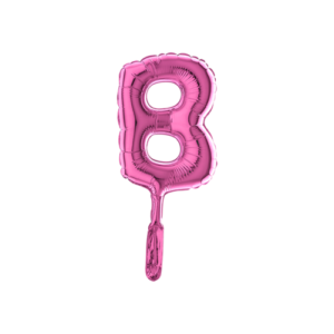 Palloncino Mylar Micro 18 cm Fuxia Lettera B*