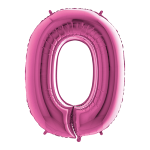 Palloncino Mylar 102 cm Fuxia Numero 0*