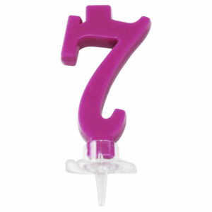 CANDELINA MINI 7 cm FUCSIA numero 7 *