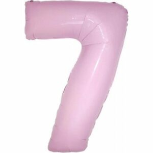 Palloncino Mylar 102 cm Rosa Numero 7 *