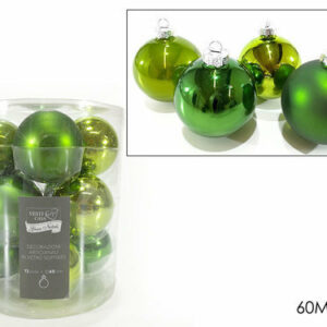 12 Palle in vetro 60 mm colore Verde *