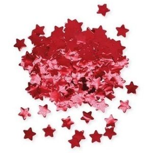 Coriandoli in Foil Stelle diametro 2 cm Rosse Metal 50 gr *