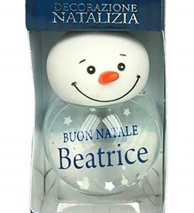 Palla di Neve 4×6 cm con nome BEATRICE