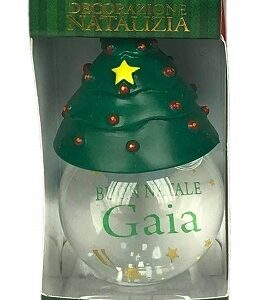 Palla di Neve 4×6 cm con nome GAIA