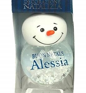 Palla di Neve 4×6 cm con nome ALESSIA