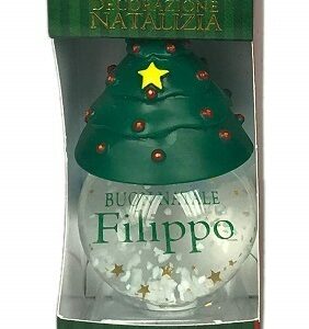 Palla di Neve 4×6 cm con nome FILIPPO