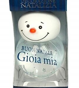 Palla di Neve 4×6 cm con frase BUON NATALE GIOIA MIA