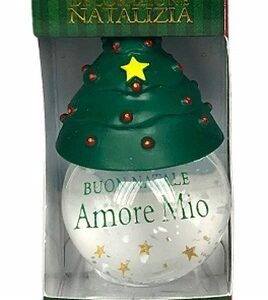 Palla di Neve 4×6 cm con frase AMORE MIO