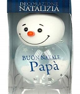 Palla di Neve 4×6 cm con nome PAPA’