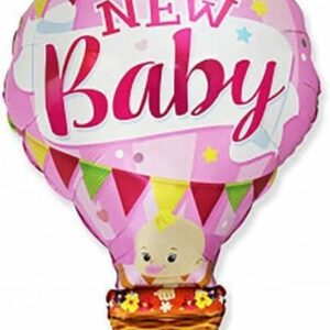 Palloncino SuperShape 36” 92 cm New Baby Mongolfiera Rosa *