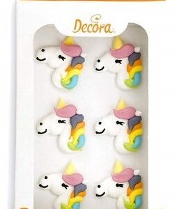 Decorazioni Unicorno in Zucchero 6 pz *