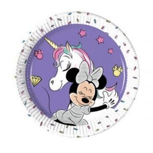 Piatti Minnie Unicorno 19,5 cm 8 Pz *