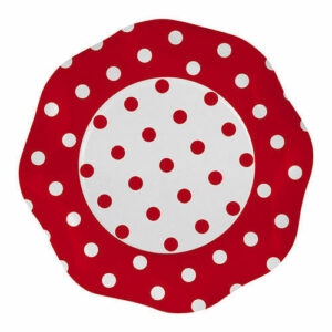 PIATTI 27 cm POIS ROSSO 5 pz*