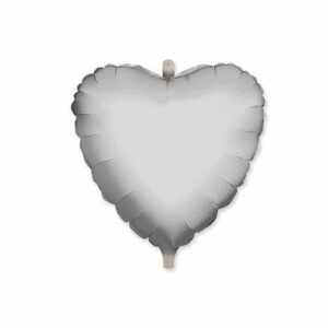 Palloncino Mylar 18″ Cuore Argento 45 cm*