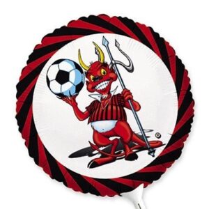 PALLONCINO MYLAR 25 cm DIABLOTTO ROSSONERO*