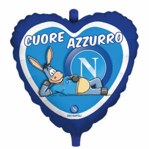 Palloncino Mylar Napoli Cuore Azzurro 45 cm*