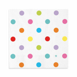 Tovaglioli 33×33 cm Pois Multicolor 20 pz*