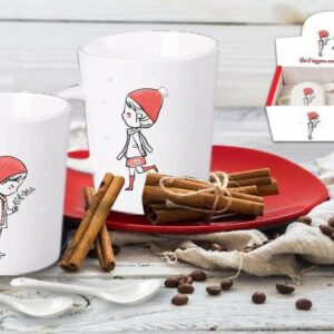 Set 2 tazzine con cucchiaini in ceramica Boy & Girl *