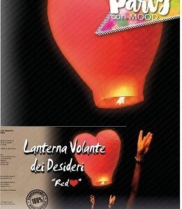 Lanterna dei Cieli Rossa a Cuore 96 cm *