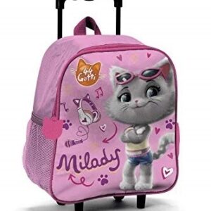 Zaino Trolley Asilo Bimba Milady 44 Gatti *