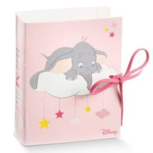 Scatolino in Cartoncino Libro 7×6 cm altezza 3 cm Dumbo Rosa 10 pz *