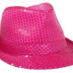 CAPPELLO ROSA con PAILLETTE taglia unica *