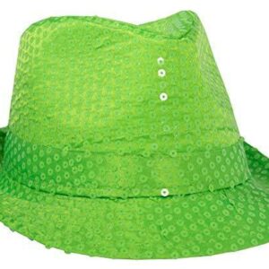 CAPPELLO VERDE con PAILLETTE taglia unica *