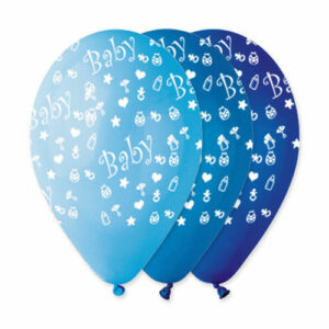 PALLONCINI in LATTICE 12” BABY BOY CELESTE 100 pz*