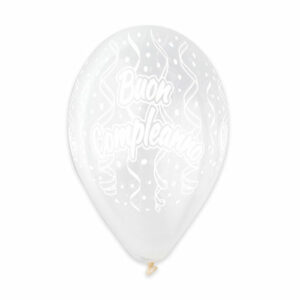 Palloncini in Lattice 12” 30 cm Trasparenti Buon Compleanno 50 pz *