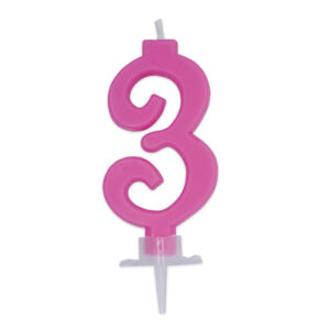 CANDELINA ITALIC N. 3 FUXIA 7 cm *