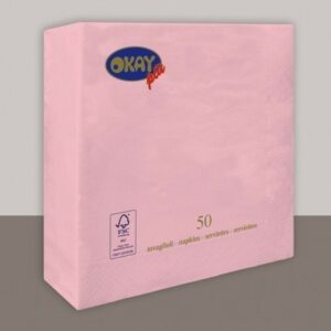 TOVAGLIOLI 33×33 ROSA TENUE 50 pz *