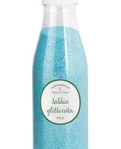 Bottiglia con Sabbia Glitter azzurra 950 gr *