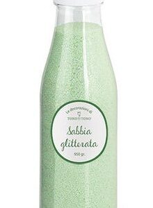 Bottiglia con Sabbia Glitter Menta 950 gr *