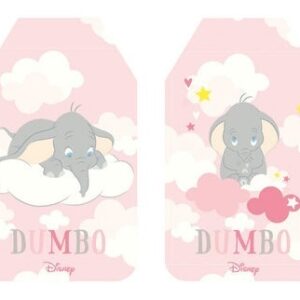 Foglio A4 con 16 Etichette pretagliate 7×4 cm Dumbo Rosa *