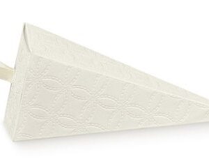 Cono in Cartoncino Matelassè Bianco 11,5 cm 10 pz *