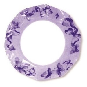 PIATTI 21 cm FARFALLE VIOLA 8 pz *