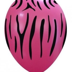 Palloncino in Lattice 12” Fucsia con striature Nere (Zebrato) 100 pz *